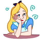 😪 Alice Alice in Wonderland Alice, Paese delle Meraviglie, Cartone animato, Disney, Sognante, Fantasy telegram sticker