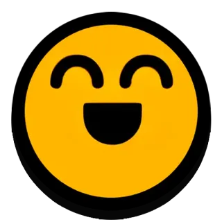 😄 表情符号, 快乐, 微笑, 黄色, 卡通 telegram sticker