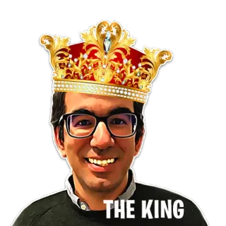 💍 THE KING re, corona, uomo, realtà, ritratto, occhiali telegram sticker