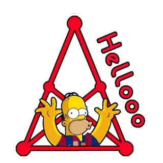 👋 Homer Simpson The Simpsons Helloooo Homer Simpson, cartone animato, saluto, divertente, animato, personaggio telegram sticker