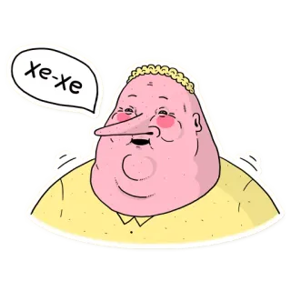😄 xe-xe Cartoon, Lustig, Figur, Meme, Illustration telegram sticker