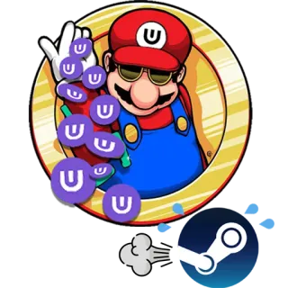 💨 Mario Mario, Gaming, Cartoon, Steam telegram sticker