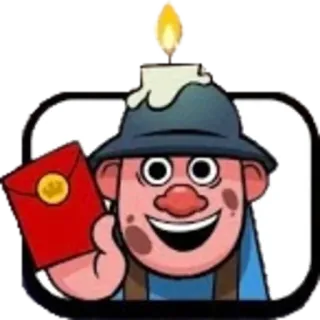 🤓 Мультфильм, Шахтер, Clash Royale, Карта, Видеоигра telegram sticker