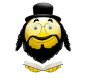 😋 ebreo, rabbino, libro, barba, cappello, ortodosso, religione telegram sticker