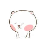 😉 oso, lindo, triste, dibujos animados, animal, pegatina whatsapp sticker