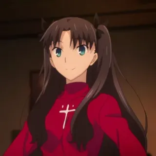 🙂 Rin Tohsaka Fate/stay night Anime, Cartone animato, Ragazza, Personaggio, Tohsaka, Fate telegram sticker