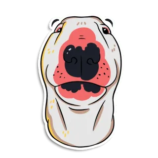 😶 dog, animal, pet, cartoon, sticker whatsapp sticker