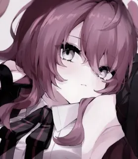 ❤️ Anime, Manga, Kreskówka, Dziewczyna, Portret, Postać telegram sticker