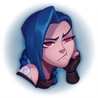 😒 Jinx Arcane 징크스, 아케인, 리그 오브 레전드, 비디오 게임, 만화 telegram sticker