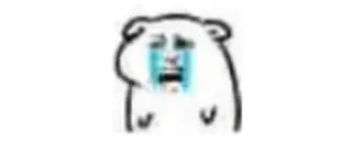 🔰 orso, piangere, triste, cartone animato telegram sticker