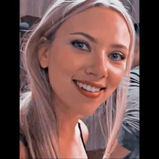 😏 Scarlett Johansson actress, celebrity, blonde, scarlett johansson, portrait telegram sticker