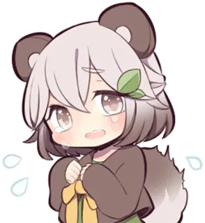😭 chibi, kawaii, anime, sad, cute, bear, crying telegram sticker