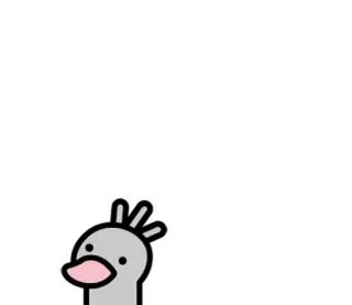 ⚪️ pájaro, pato, gracioso, mono, animal, dibujos animados whatsapp sticker