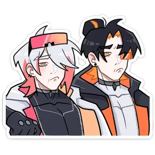 😒 Anime, Cartoon, Sticker, Personages, Digitale kunst telegram sticker