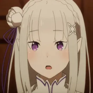 🤍 Emilia Re:Zero Anime, Carino, Ragazza, Elfo, Emilia, Re:Zero telegram sticker