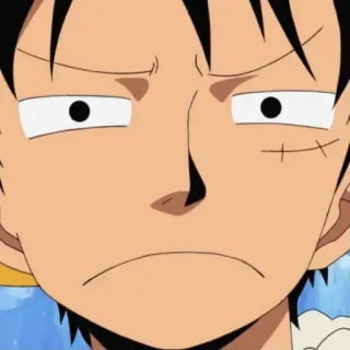 😓 Monkey D. Luffy One Piece Anime, Manga, Pirate, Sérieux, One Piece, Luffy telegram sticker
