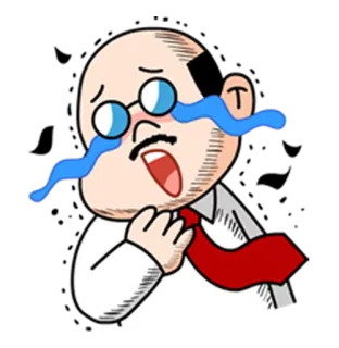 😭 pleurer, triste, professeur, contrarié, larmes telegram sticker