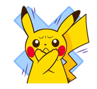 ❌ Pikachu pikachu, pokemon, anime, kreskówka, żółty, słodki, zszokowany telegram sticker