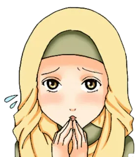 🙏 Anime, Mujer, Dibujo animado, Ilustración, Femenina, Chica whatsapp sticker