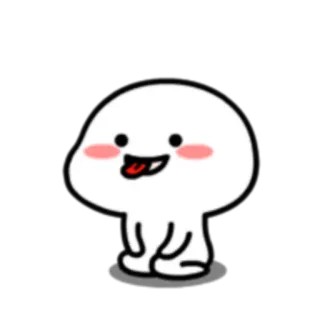 😛 น่ารัก, การ์ตูน, มีความสุข, สีขาว, ตัวละคร, หยด telegram sticker