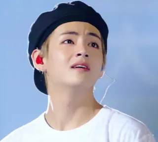 😭 V kpop, music, singer, person, celebrity, idol telegram sticker