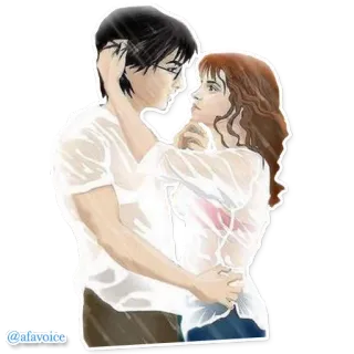 ❣ @afavoice para, romantyzm, miłość, intymność, objęcie telegram sticker