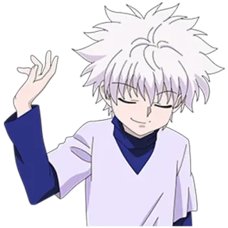 👋 Killua Zoldyck Hunter x Hunter Anime, Killua, Hunter x Hunter, sfacciato, capelli bianchi telegram sticker