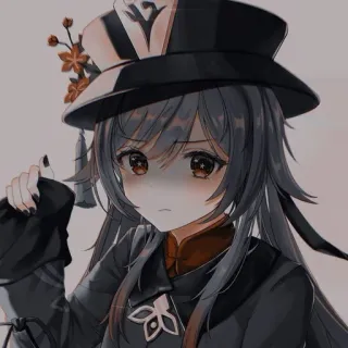 😭 Hu Tao Genshin Impact аниме, видеоигра, Ху Тао, Genshin Impact, милый, персонаж, девушка telegram sticker