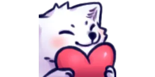 ❤️ chó, dễ thương, yêu, trái tim, động vật, nhãn dán telegram sticker