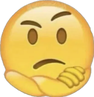 💪 emoji, thinking, pondering, doubt, confused, questioning telegram sticker