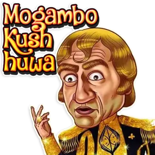 🤗 Mogambo Mr. India Mogambo khush huwa Bollywood, vilão, Índia, filme, personagem telegram sticker