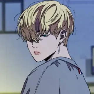 🎐 Anime, Masculino, Pelo Rubio, Personaje, Pendiente telegram sticker