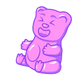 🤣 Gummibär, Süßigkeiten, Süßes, Dessert, Rosa, Bär, Cartoon telegram sticker