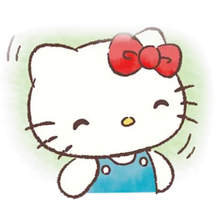 😆 Hello Kitty Hello Kitty, Kreskówka, Kawaii, Urocze, Sanrio telegram sticker