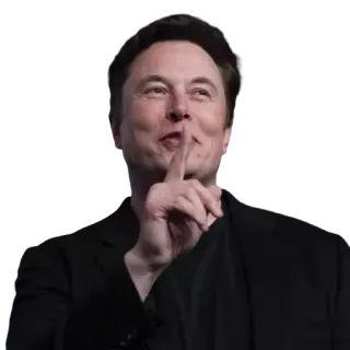 🤫 Elon Musk Elon Musk, negócios, tecnologia, empreendedor telegram sticker
