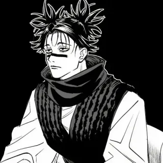 😐 Suguru Geto Jujutsu Kaisen Anime, Manga, Jujutsu Kaisen, Suguru Geto, Postać, Czarno-białe whatsapp sticker