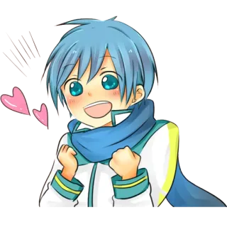 😍 Anime, Kawaii, Dễ thương, Khăn quàng cổ, Vui vẻ, Con trai telegram sticker