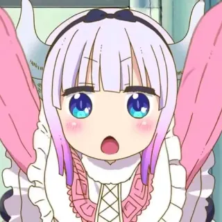 🤍 Kanna Kamui Miss Kobayashi's Dragon Maid Anime, Drago, Carino, Kanna, Kanna Kamui telegram sticker