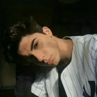 🙂 Ritratto, Uomo, Maglia da baseball, Adolescente, Giovane adulto, Modello telegram sticker