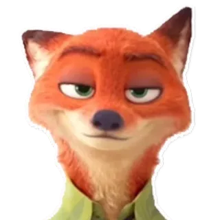 😏 Nick Wilde Zootopia raposa, animal, personagem, filme, zootopia, desenho animado telegram sticker