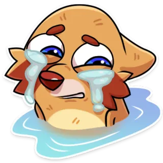 😭 menangis, sedih, air mata, tertekan, kartun, emosi telegram sticker