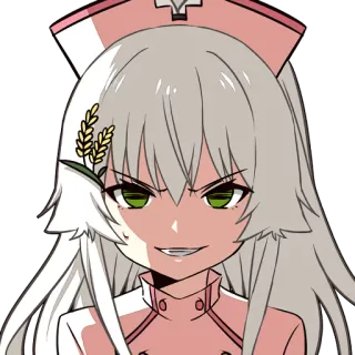 😏 anime, nurse, character, illustration, artwork whatsapp sticker