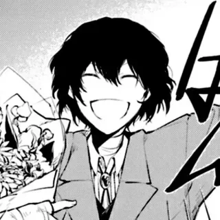 🌟 Dazai Osamu Bungo Stray Dogs anime, manga, dazai osamu, bungo stray dogs, character, smile telegram sticker