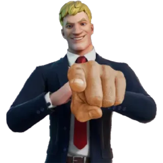😁 Jonesy Fortnite Fortnite, Video game, Personagem, Apontando, Traje telegram sticker