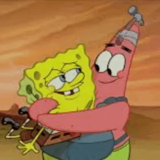 ✨ Spongebob Squarepants Dessin animé, Câlin, Amitié, Patrick, Bob l'éponge telegram sticker