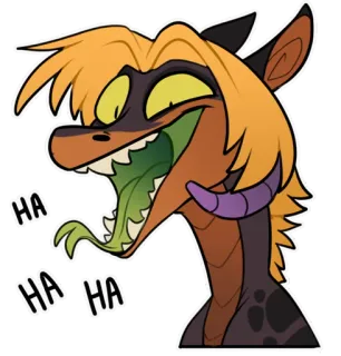 🤣 HA HA HA Cartone animato, Ridere, Drago, Divertente, Umorismo, Sticker whatsapp sticker