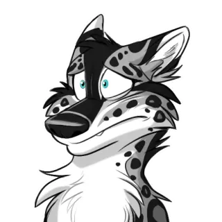 🤨 Furry, Anthro, Personagem, Leopardo, Arte telegram sticker