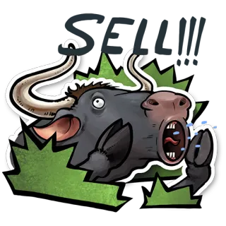 🐮 toro, animal, granja, meme, dibujo animado whatsapp sticker