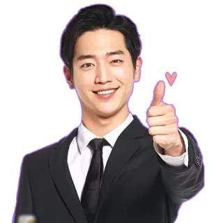 👍 Pollice in su, Approvazione, Mi piace, Positivo, Uomo, Vestito whatsapp sticker