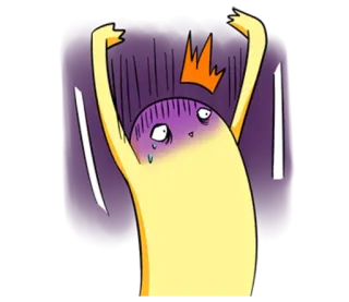 😱 cartoon, personage, angst, vrees, nood, schattig telegram sticker